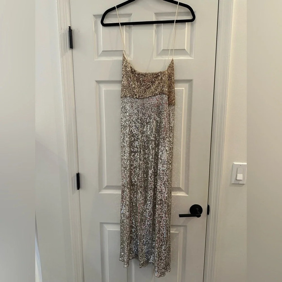 NWT Sachin & Babi x Anthropologie Colorblocked Sequined Midi Dress 18W Plus - Picture 9 of 13